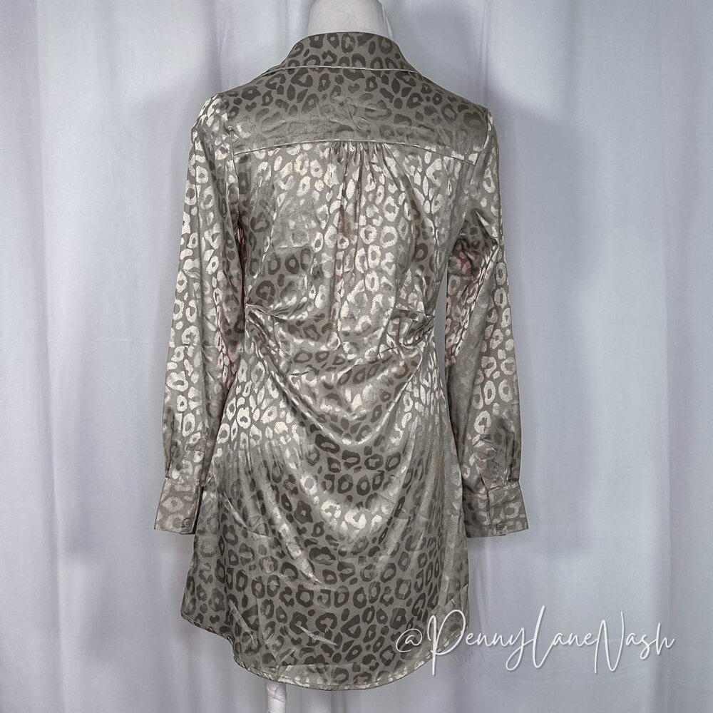 Aakaa Cheetah Print Tie Front Mini Dress - Picture 12 of 14